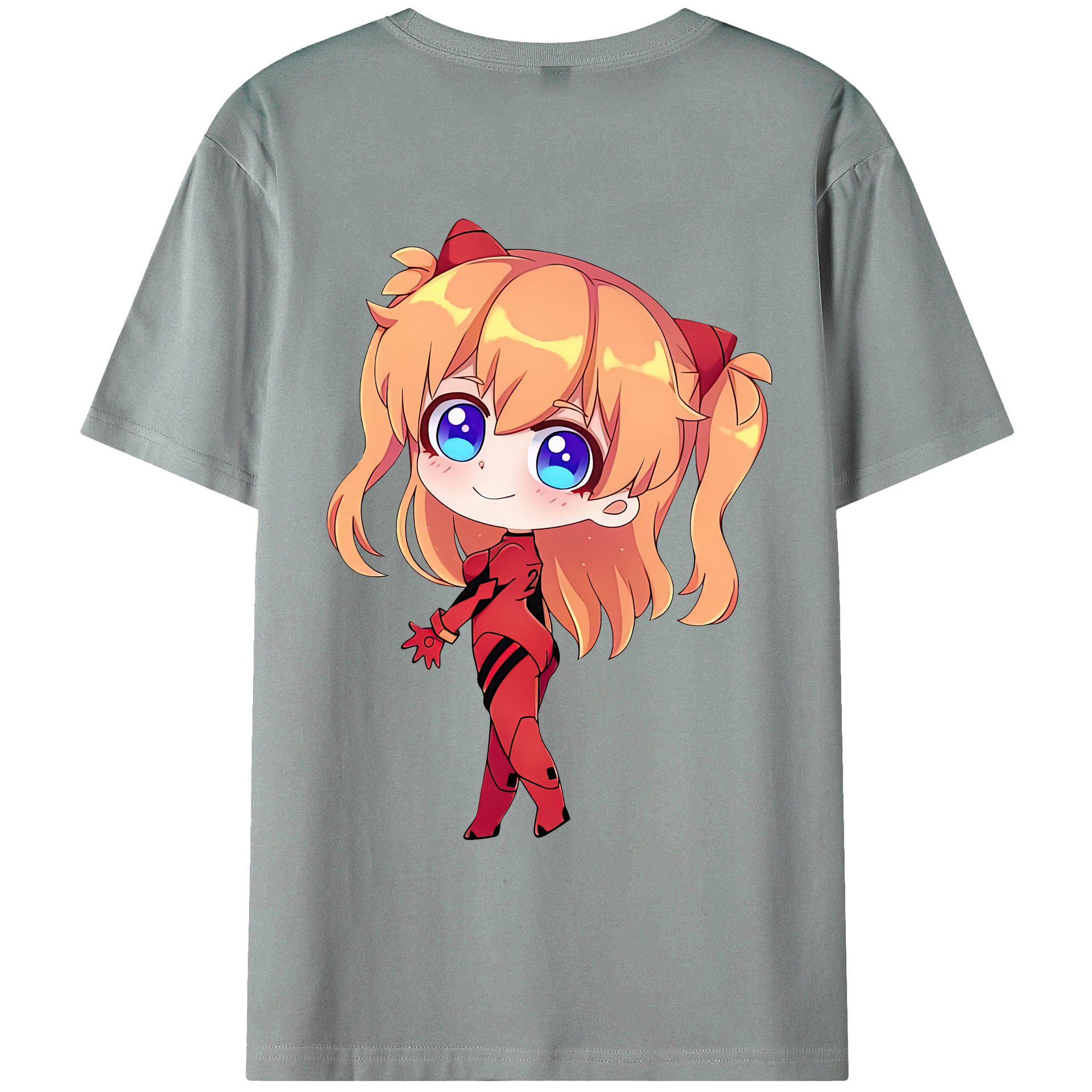 （画像用） EVA 新世紀エヴァンゲリオン 綿100％ メンズ半袖Tシャツ（バックプリント） 通気性